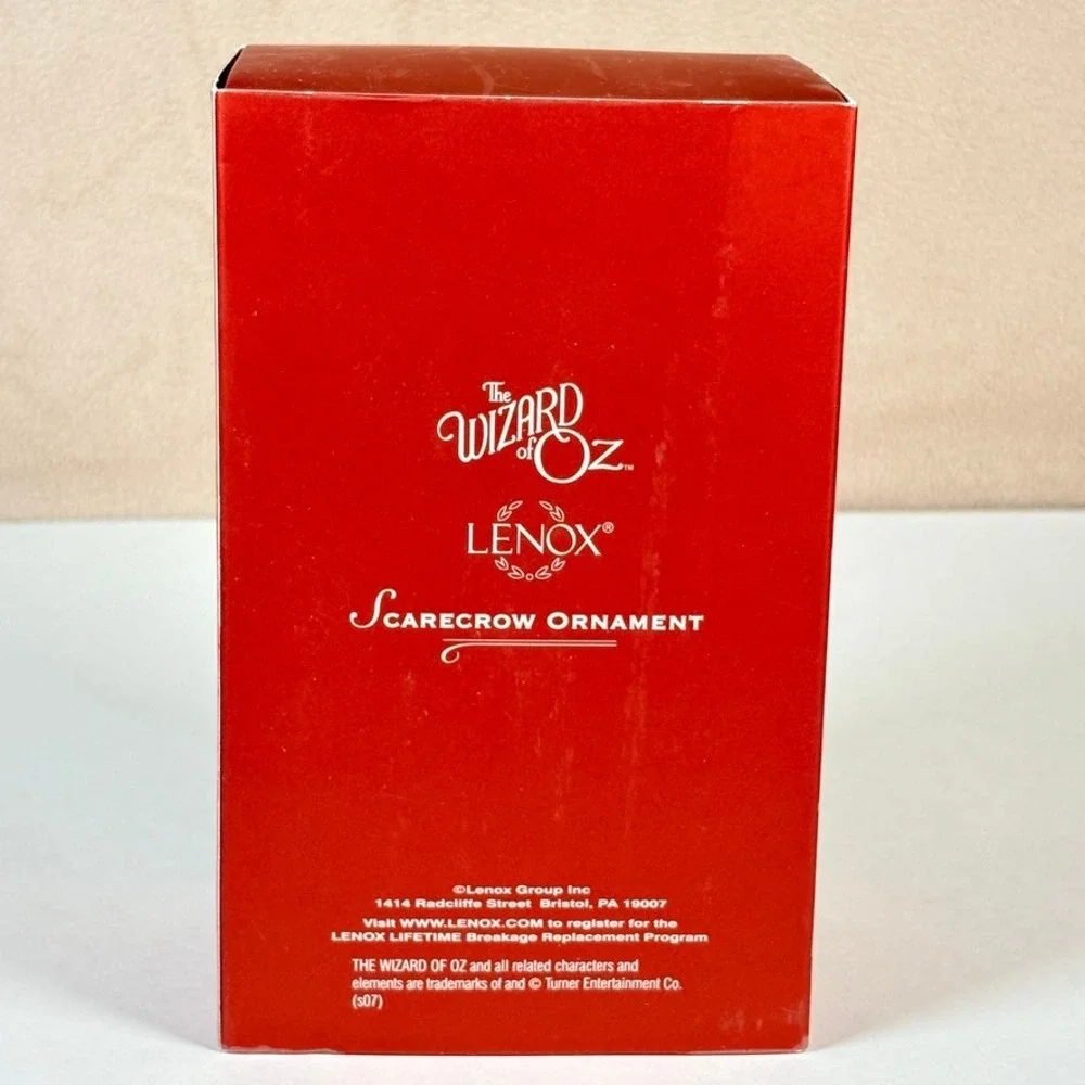 Lenox SCARECROW‎ ORNAMENT Wizard of Oz Porcelain Christmas Ornament in Box